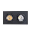 BASICO GU10 *EMPOTRABLE DOBLE GU10 NEGRO